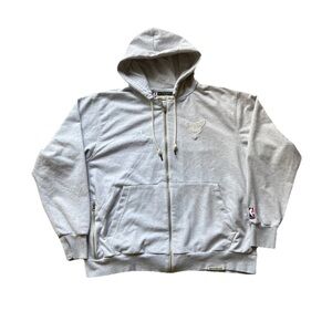 Nike Jordan Dri Fit Charlotte Hornets Team Issue White Full Zip Hoodie Size 2XLT